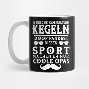 Kegeln Opa Bowling Verein Team Alter Mann Spruch Mug